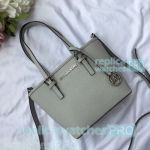 Michael Kors YKK Zipper Grey Genuine Leather Copy Mini Shopping Bag
